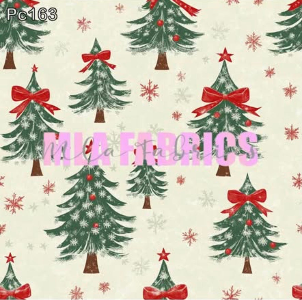 Red Bow Christmas Trees