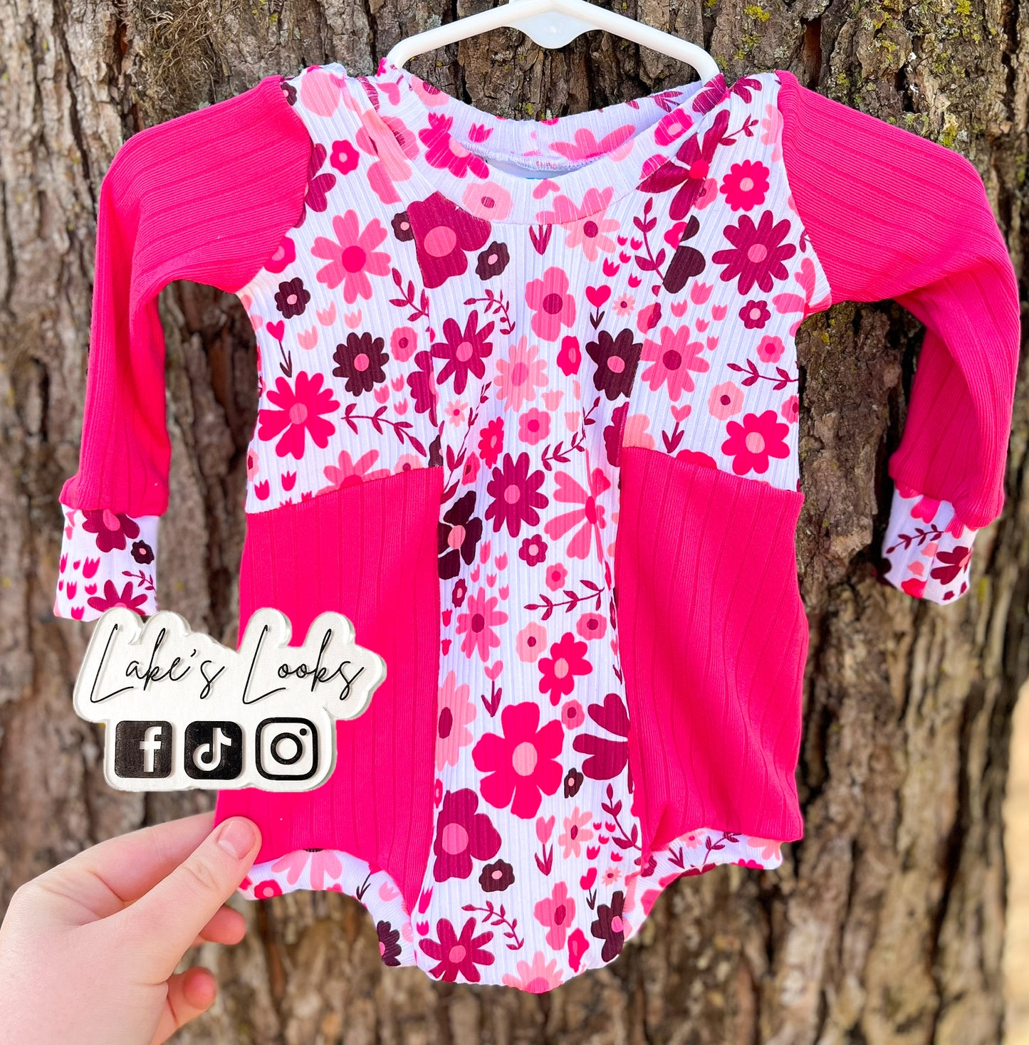 RTS (NB) Floral Violet Romper