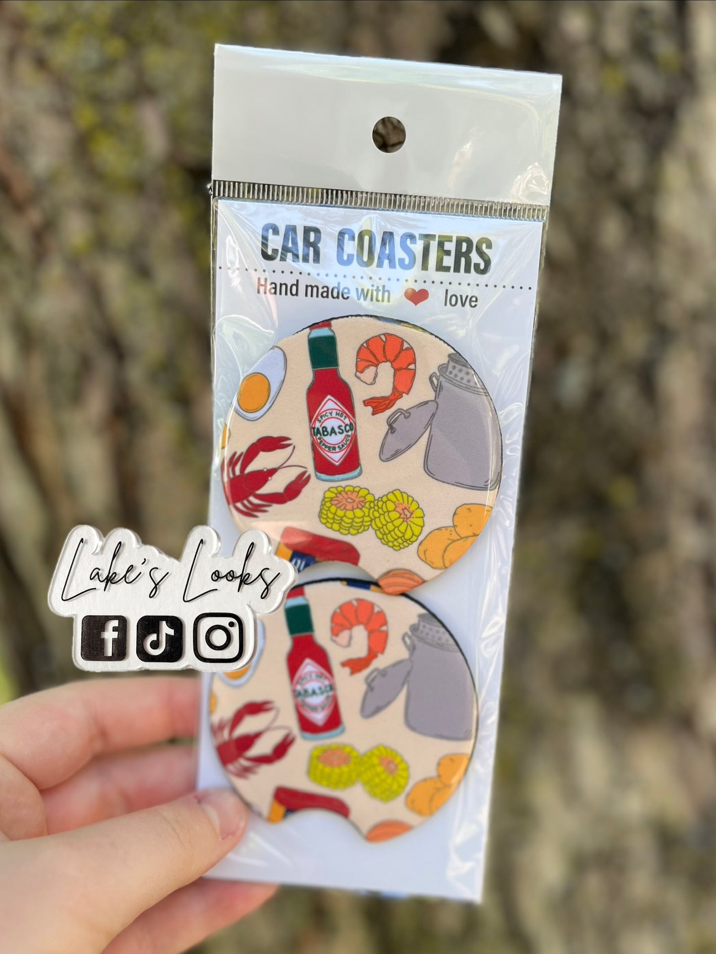 Crawfish Car Coaster Set