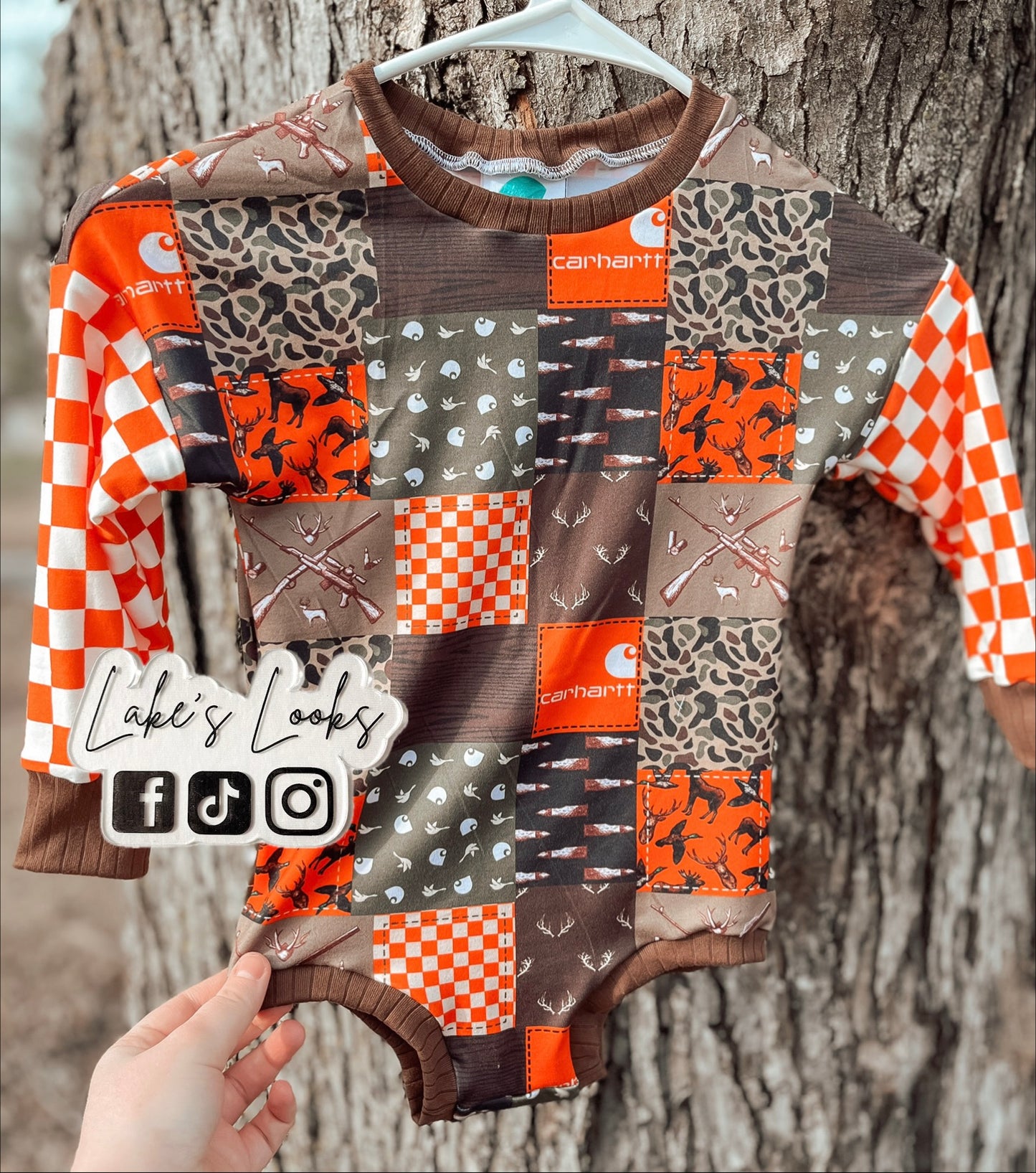 RTS (18/24) Gone Hunting Cozy Romper