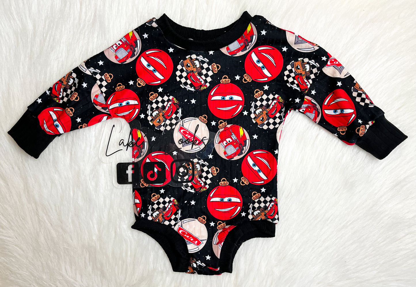 RTS (0/3) Route 66 Christmas LS Cozy Romper