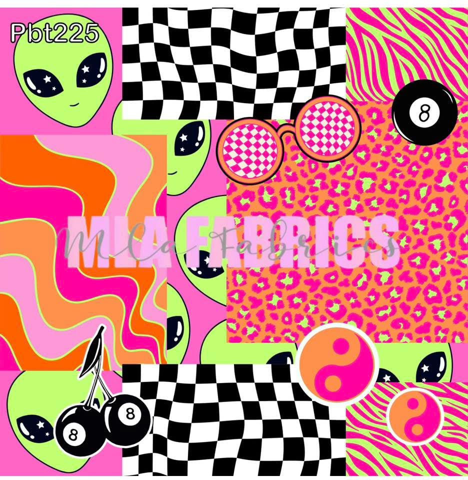 Neon Alien Patchwork