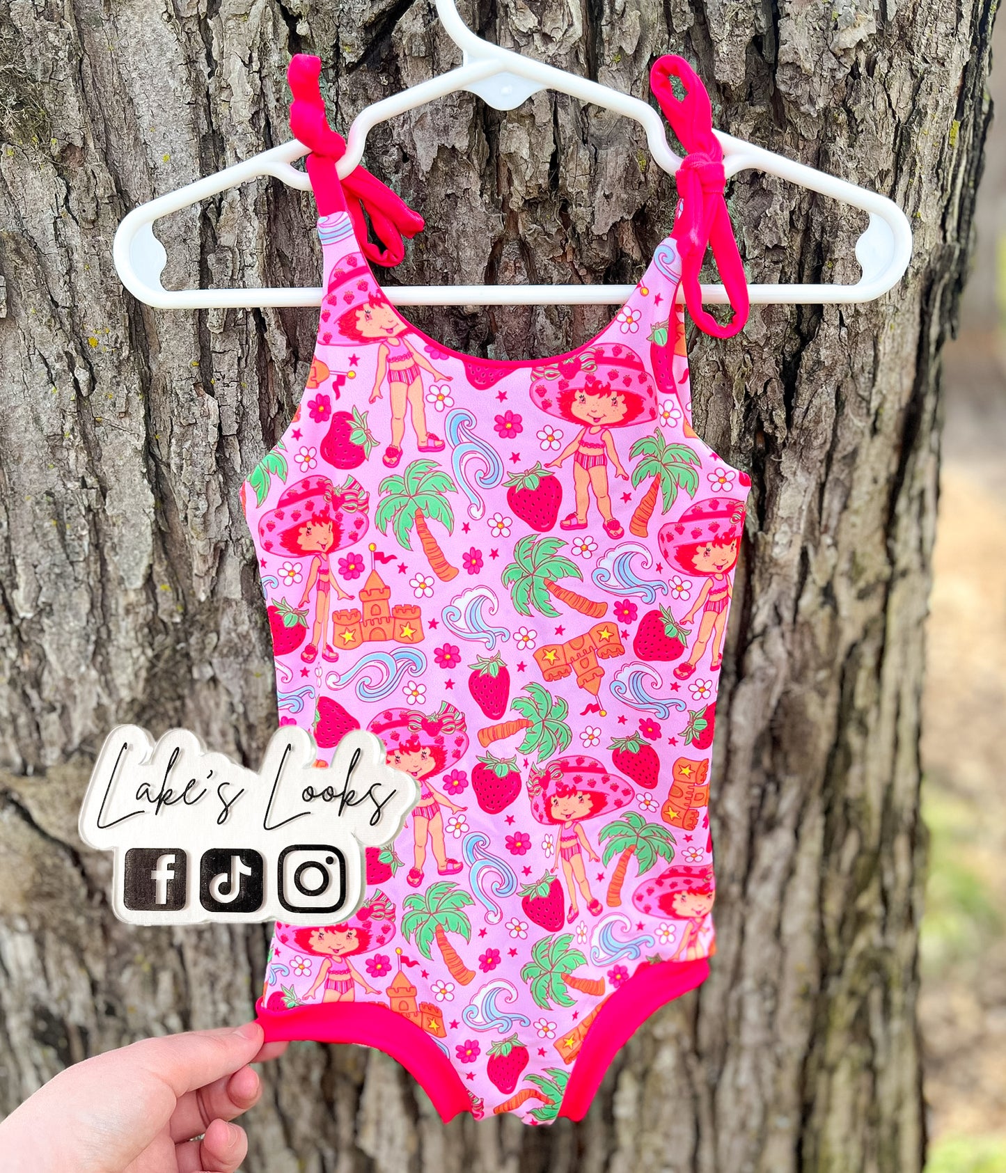 RTS (18/24) Strawberry 1 Piece Swimsuit