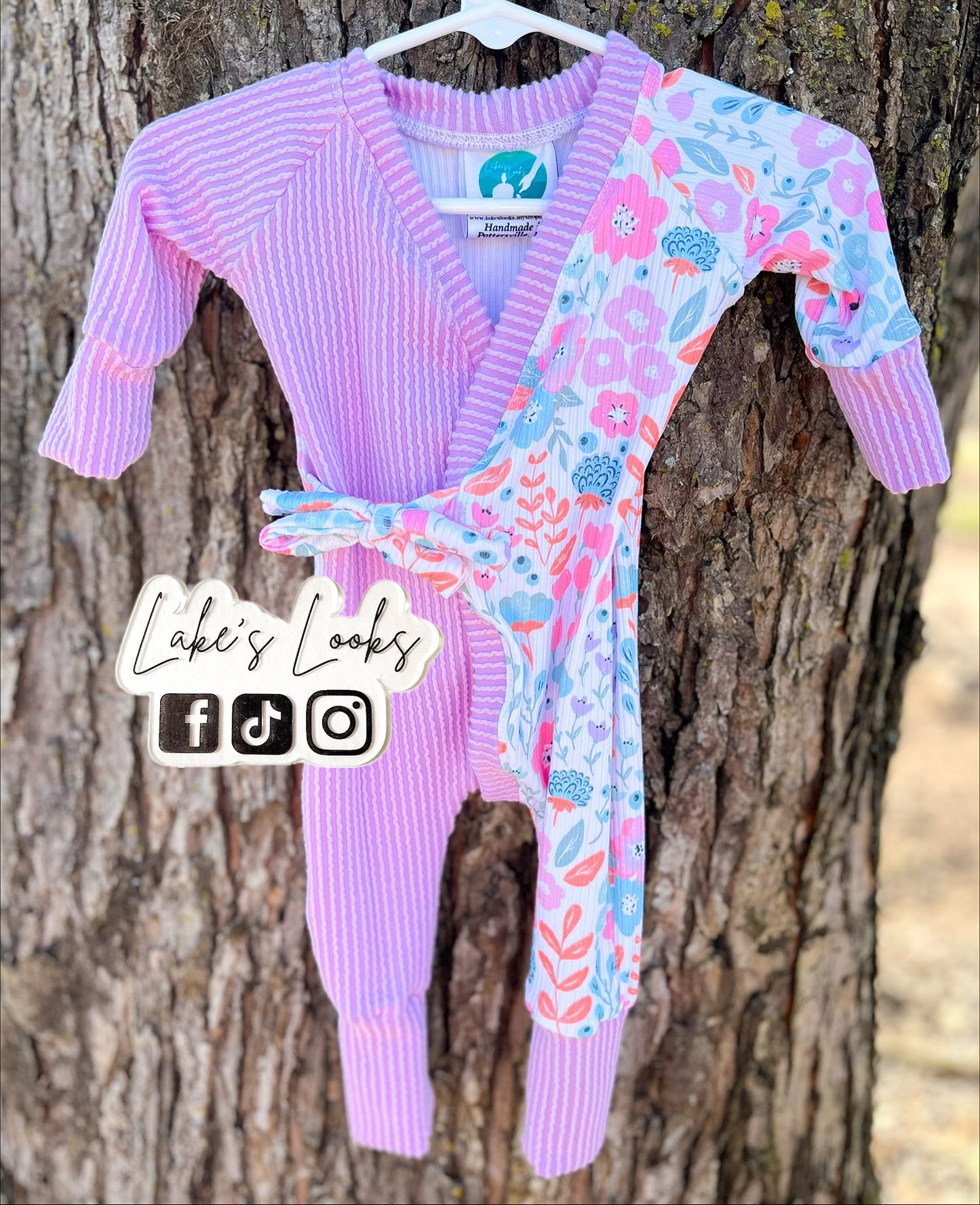 RTS (NB) Pastel Floral River Romper