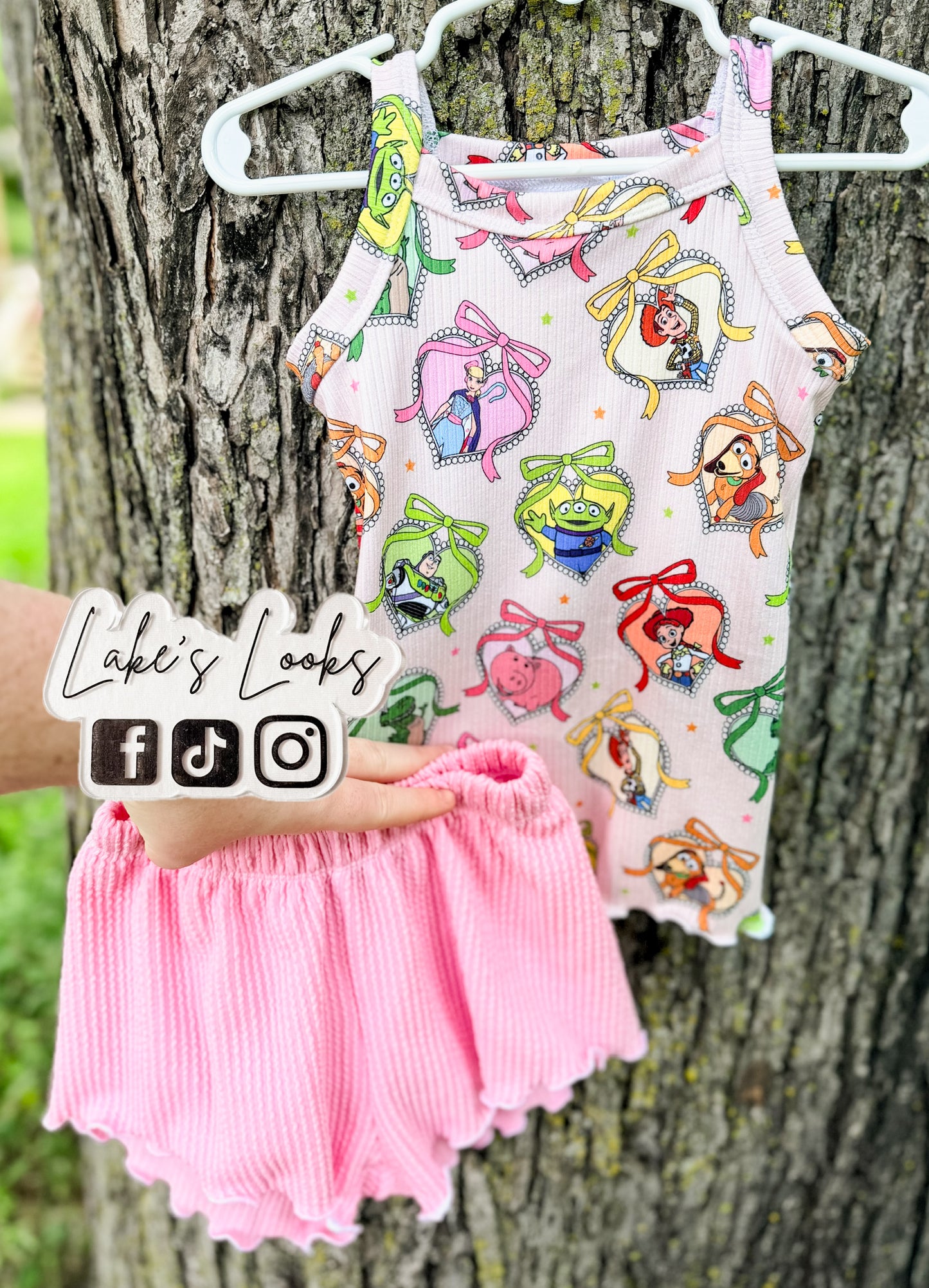 RTS (2T) TS Hearts Cami & Breezy Shorts