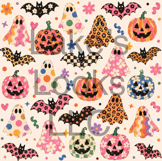 Fun Print Bats & Pumpkins
