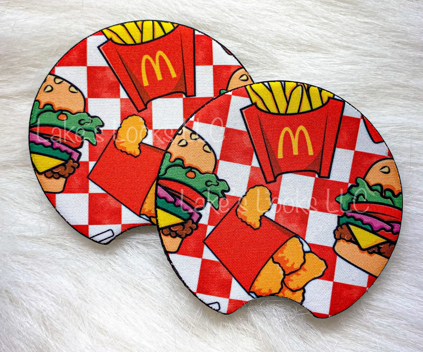 Burger & Fries Car Coasters