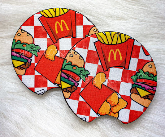 Burger & Fries Car Coasters