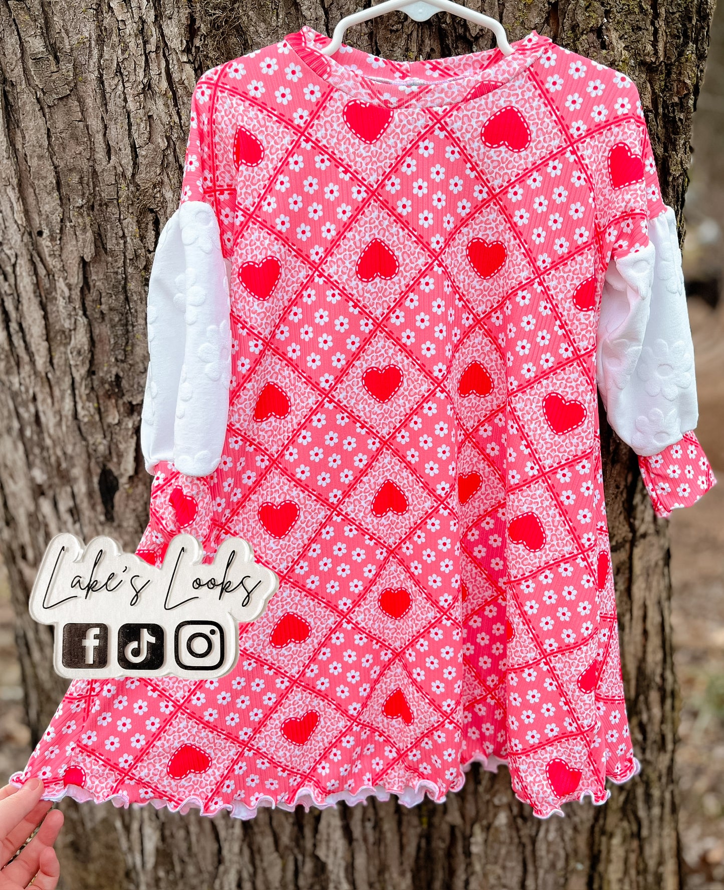 RTS (18/24) Floral Hearts Elowen Dress