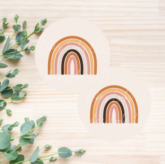 Boho Rainbow Car Coasters