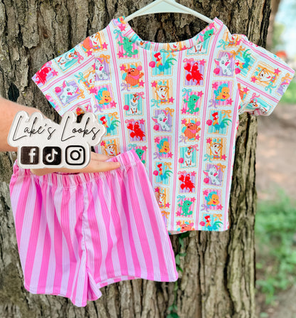RTS (6/7Y) Sidekicks Addison Top & Comfy Shorts Set