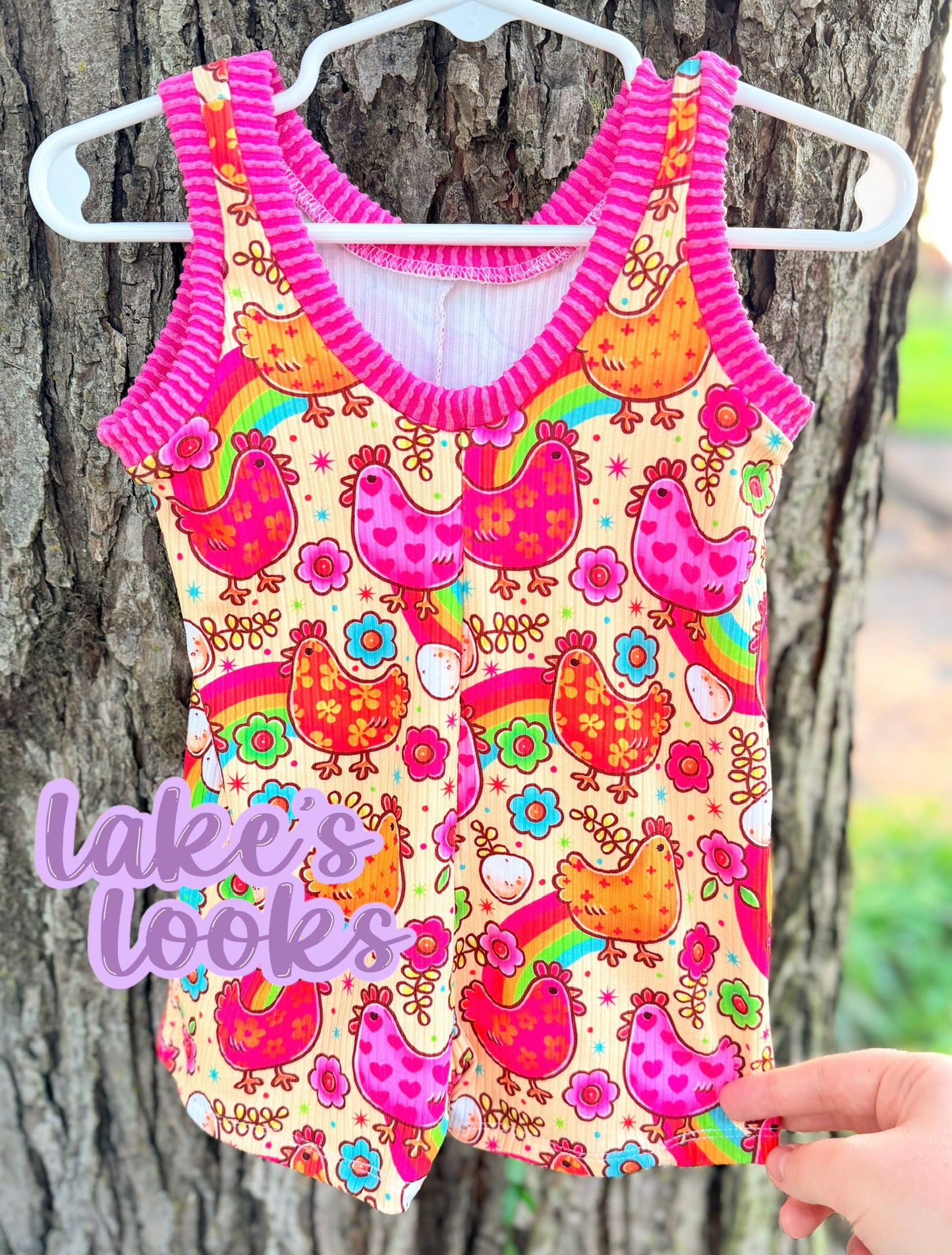 RTS (9/12) Chicken Sunny Romper