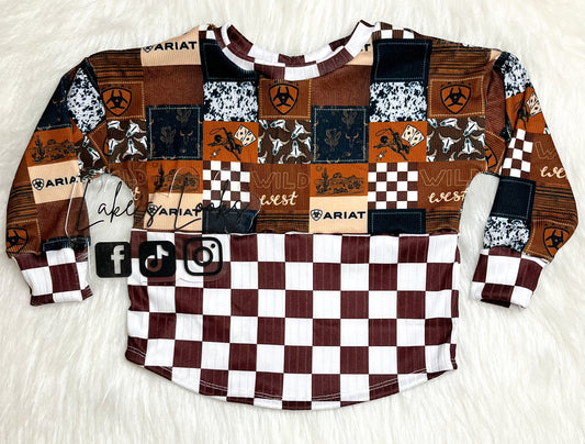 RTS (12/18) Western Color Block Tee