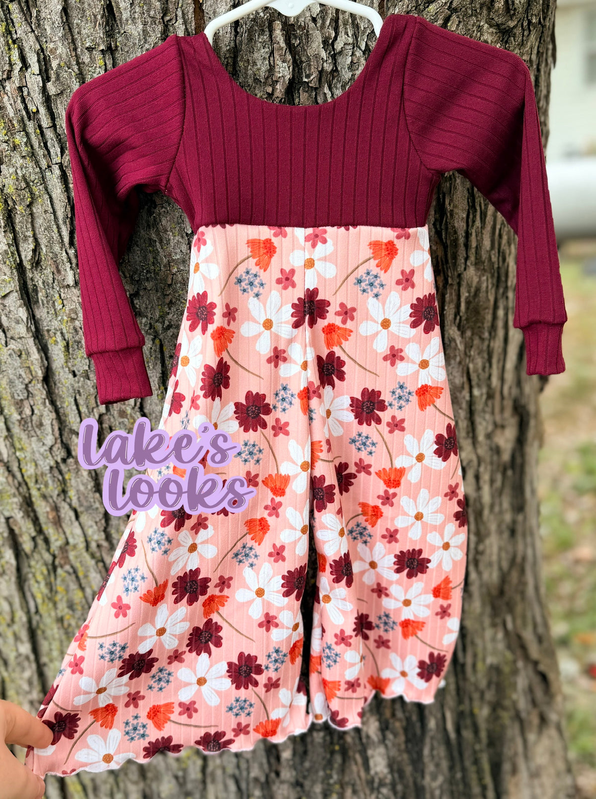 RTS (6/9) Fall Floral Petal Romper