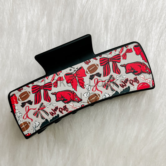 Arkansas Football Claw Clip