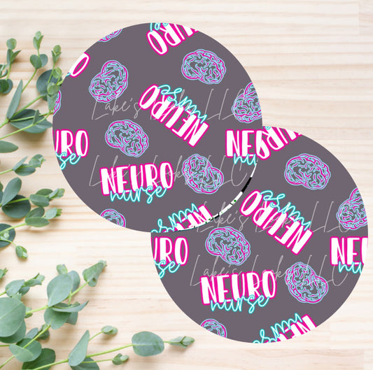 Neuro Nurse Car Coasters