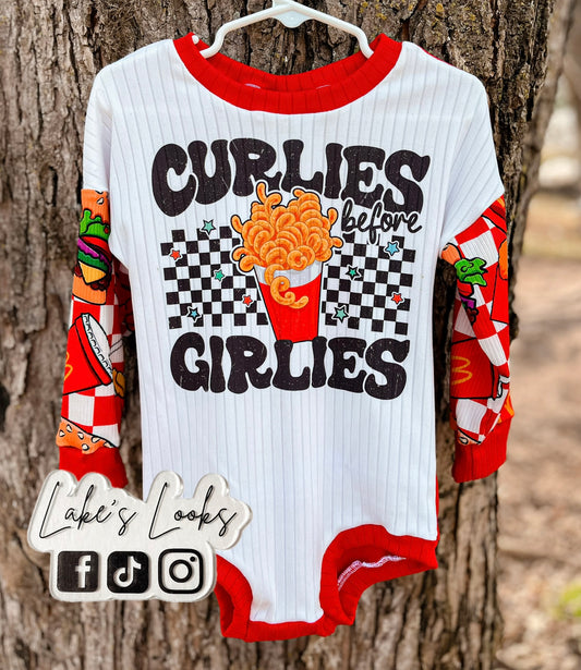 RTS (18/24) Curlies Before Girlies Cozy Romper