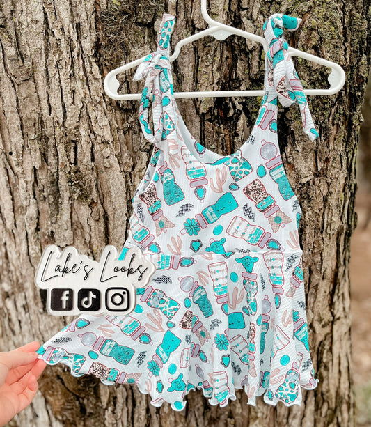 RTS (3T) Cowgirl Juice Camellia Tie Top