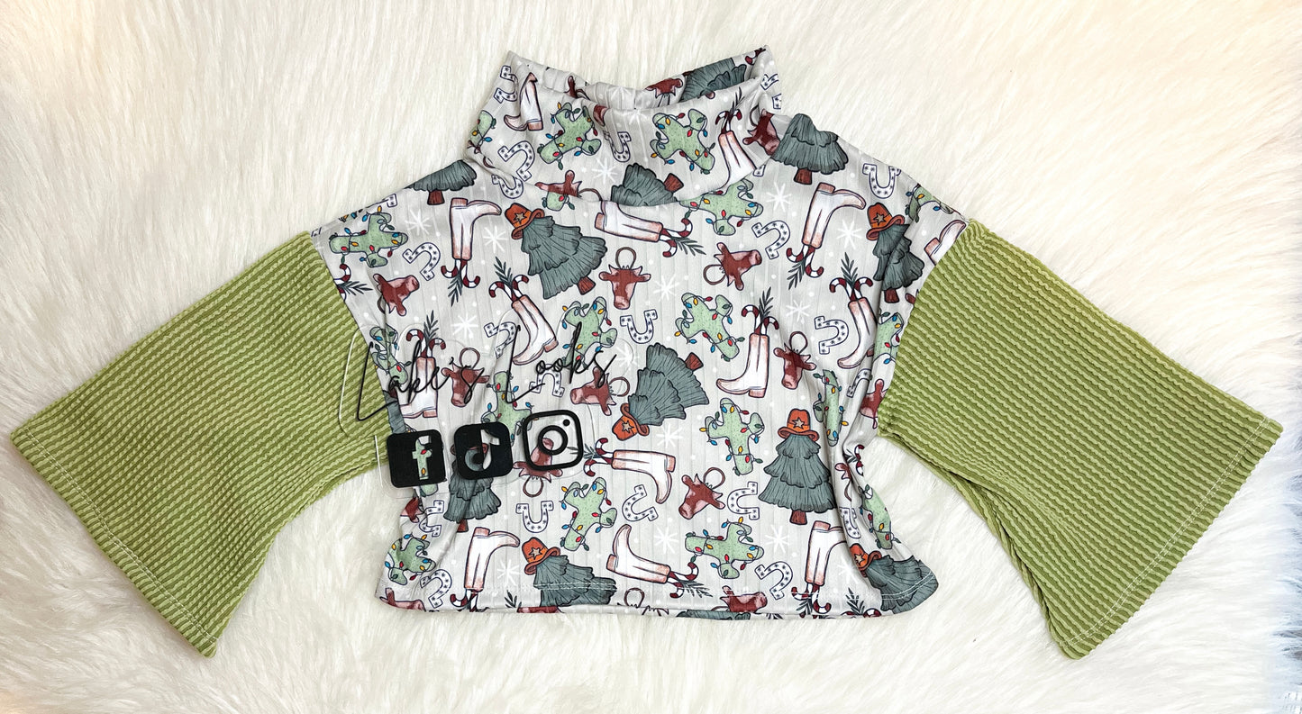 RTS (18/24) Western Christmas Mock Neck Sweater