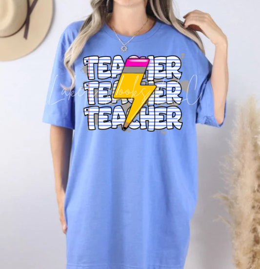 Lightning Bolt Teacher Tee