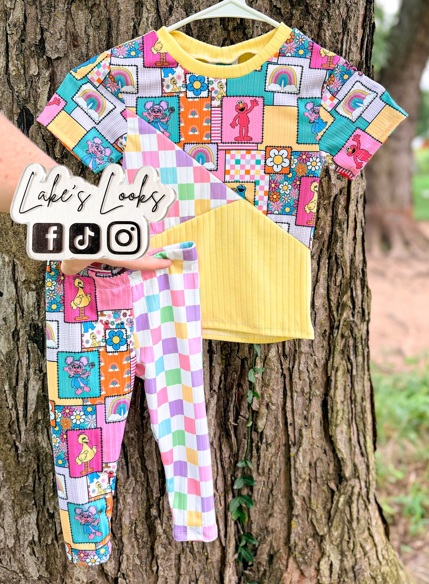 RTS (18/24) S Street Color Block Aiden Tee & Leggings Set
