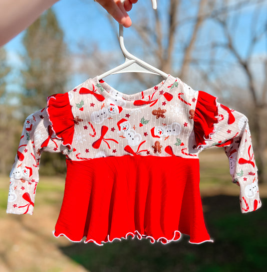 RTS (12/18) Snowman Astoria Peplum