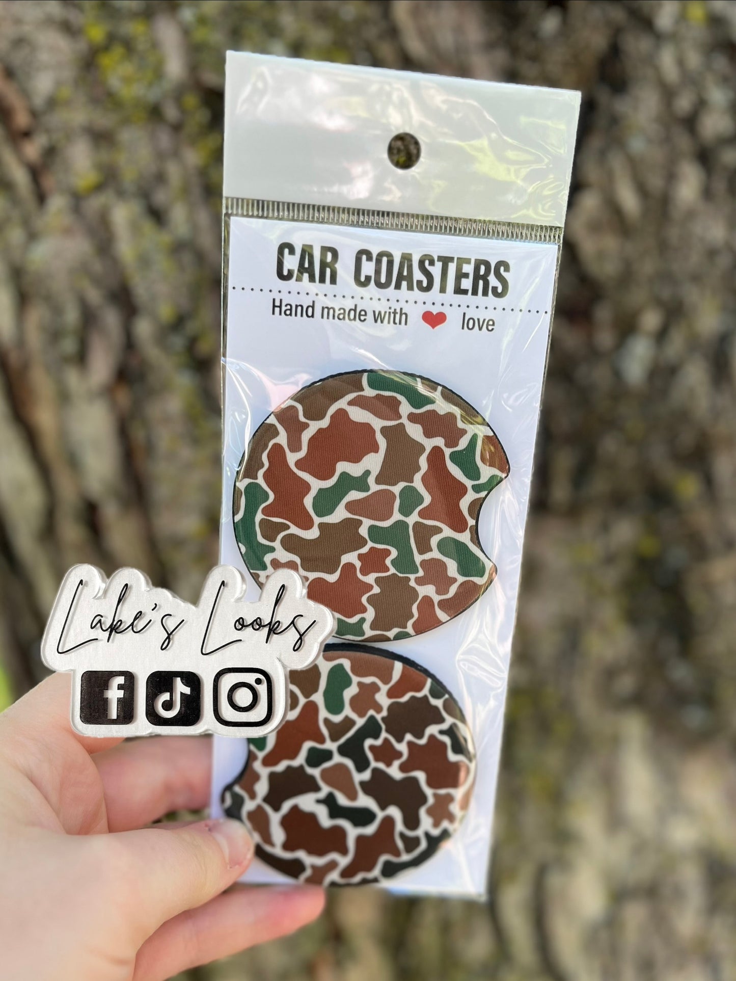 Camo Car Coaster Set