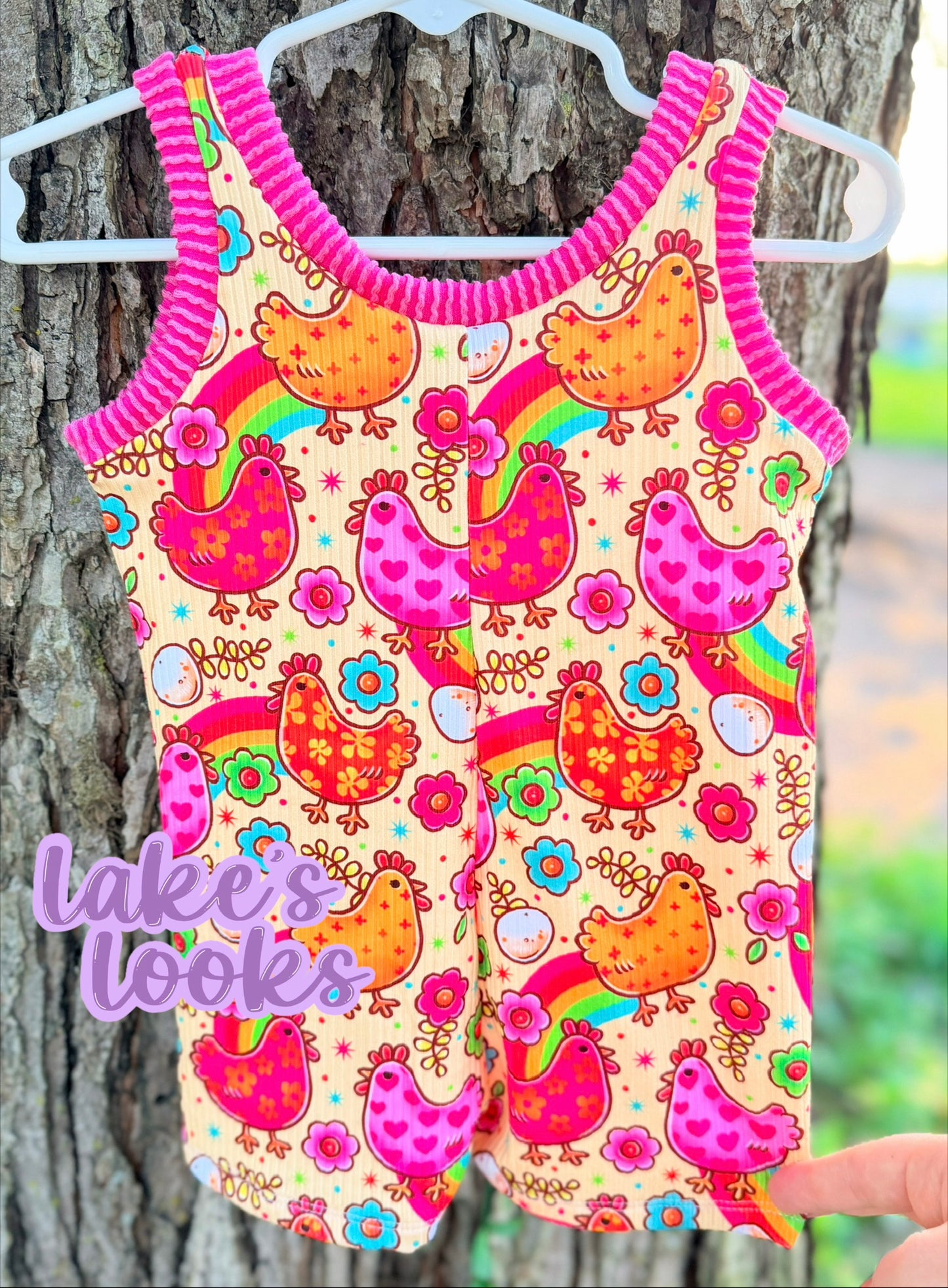 RTS (9/12) Chicken Sunny Romper