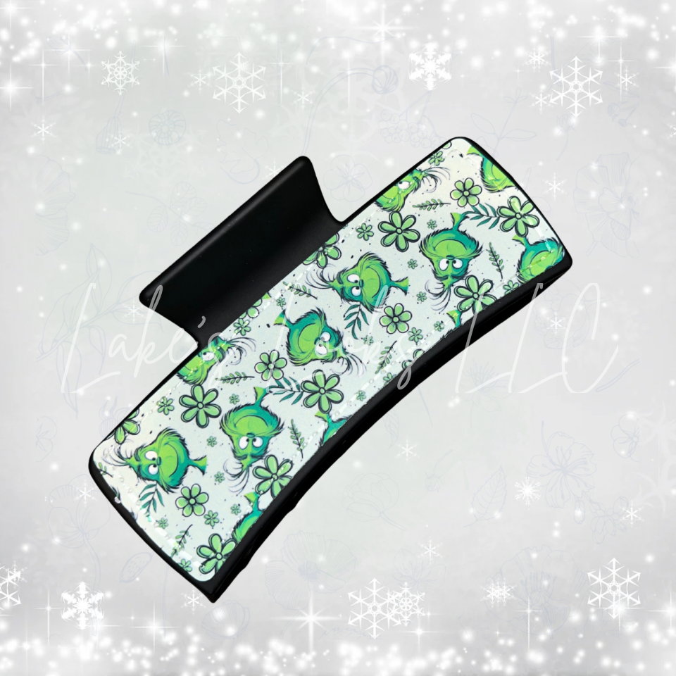 Christmas Green Guy Claw Clip