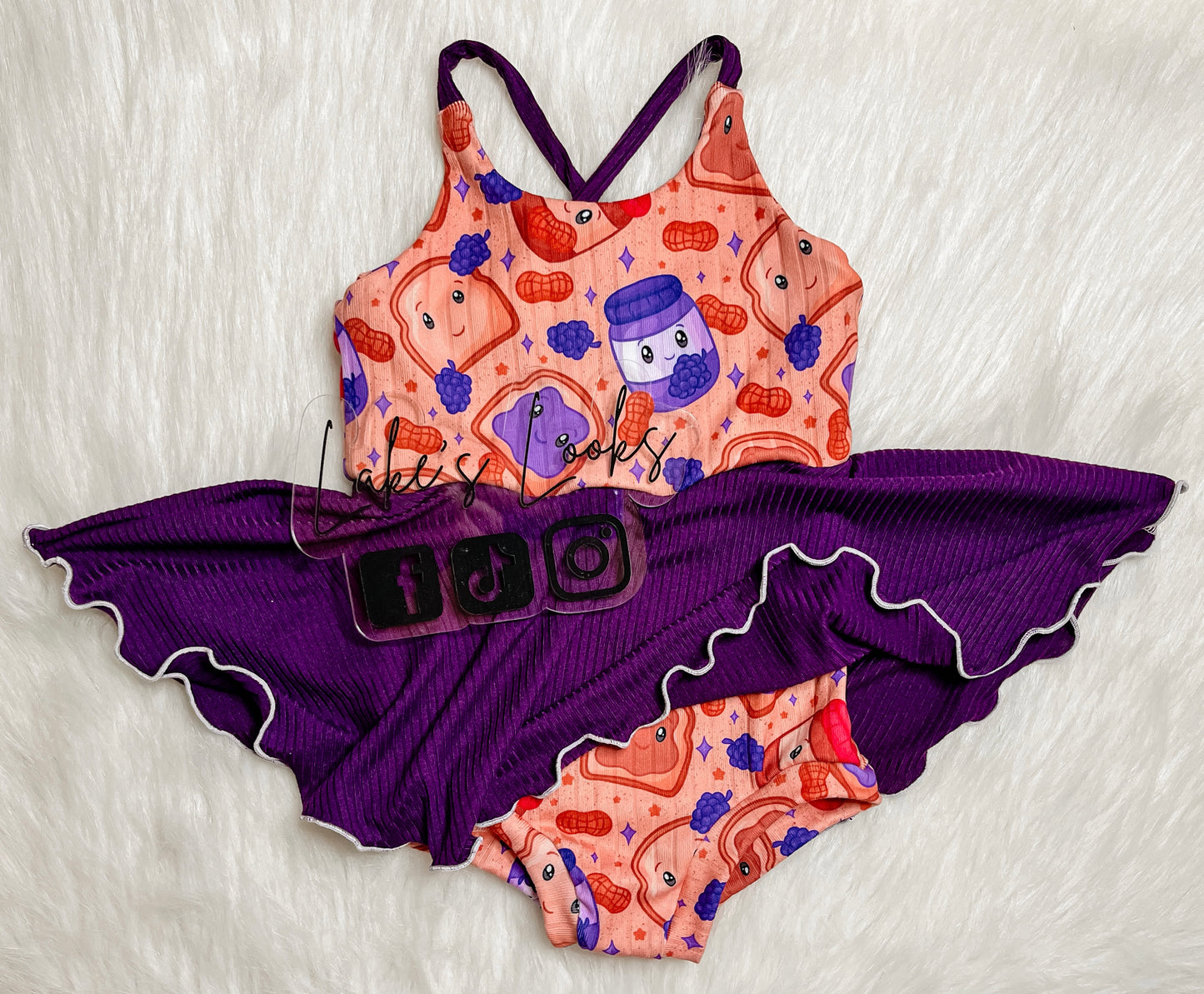 RTS (18/24) PB & J Cross Back Brielle Romper