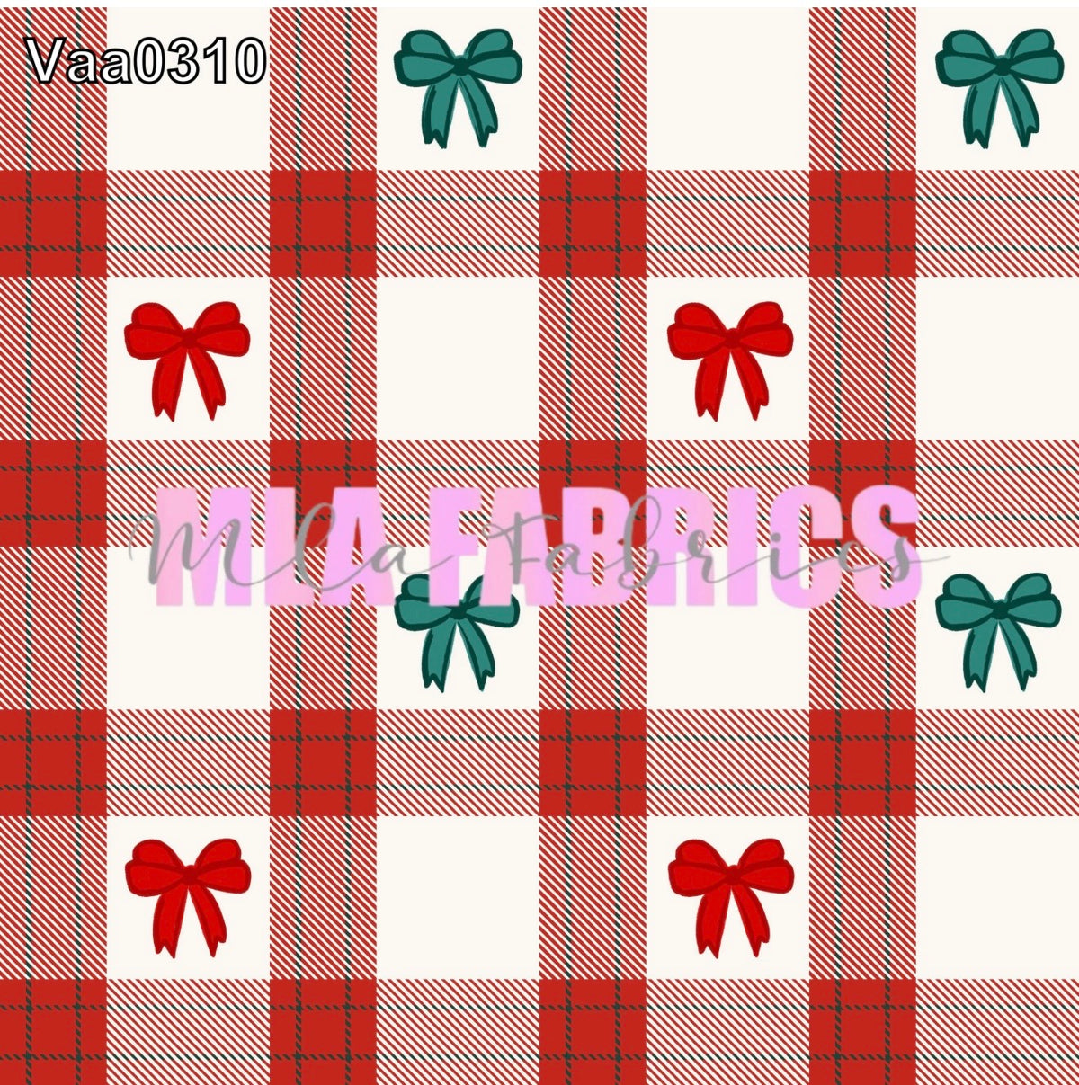 Christmas Bow Plaid