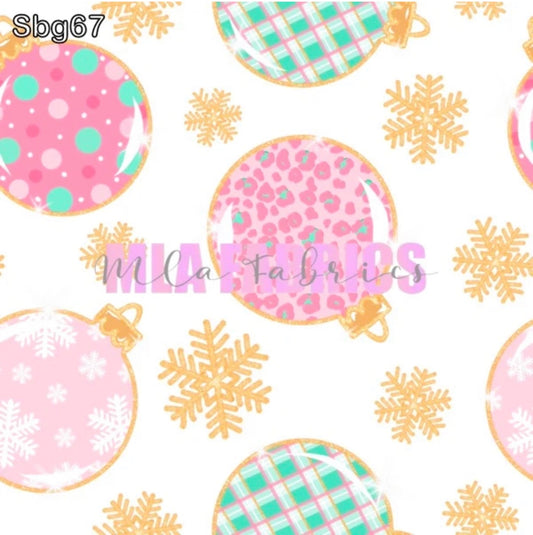 Pink & Gold Ornaments