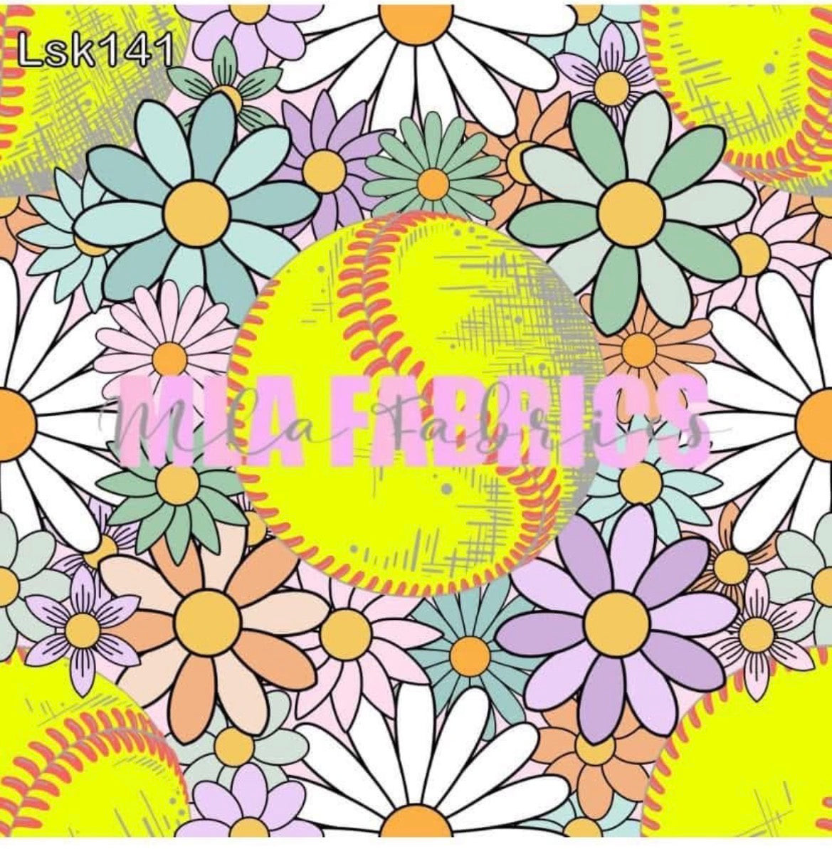 Floral Softball or Baseball