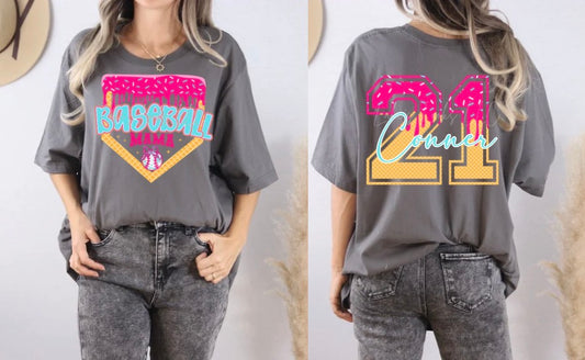 Drippy Custom Baseball Mom