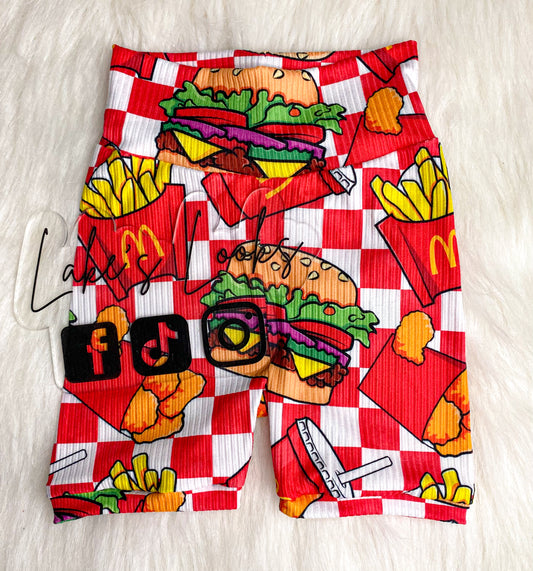 2T Fast Food Biker Shorts