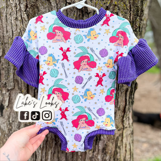 RTS (9/12) Sea Princess Flutter Cozy Romper