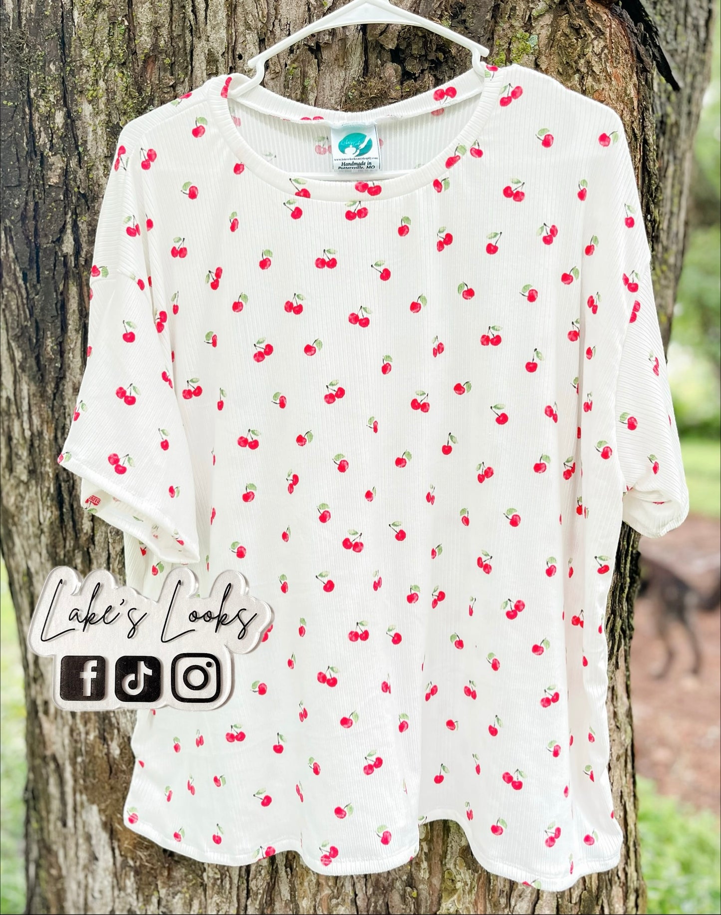RTS (Adult L) Cherry Boxy Tee