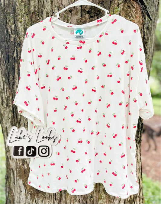 RTS (Adult L) Cherry Boxy Tee