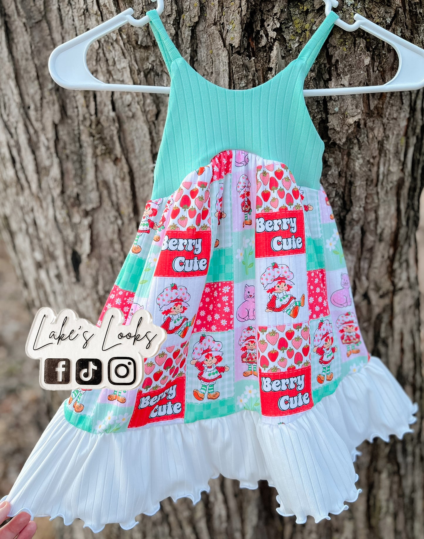 RTS (2T) Berry Cute Paxtyn Dress