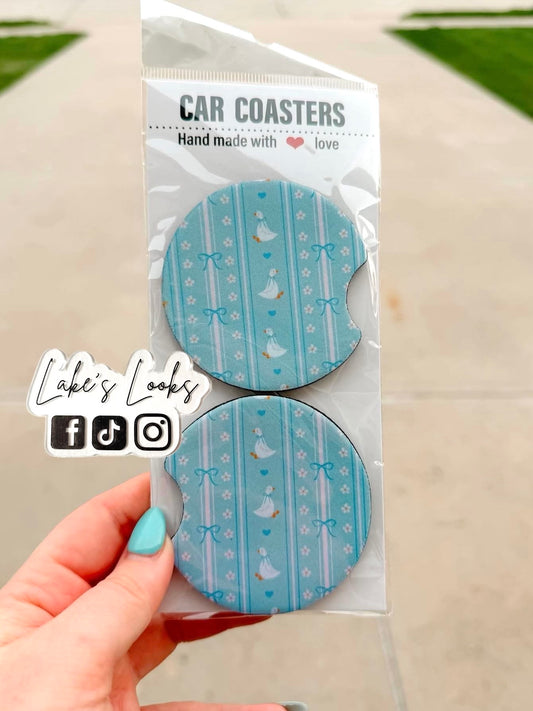 Blue Goose Car Coaster Set