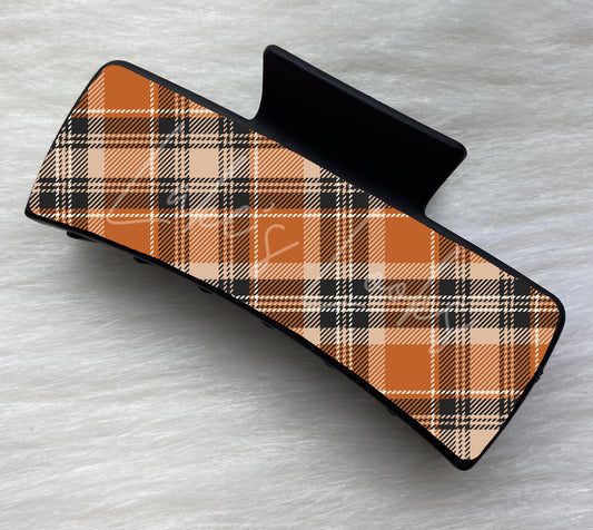 Fall Plaid Claw Clip