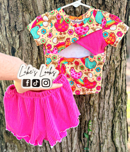 RTS (2T) Chicken Addison Top & Breezy Shorts
